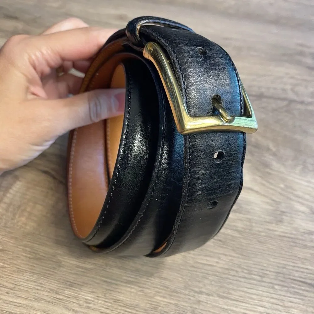 Martin Dingman Genuine Calfskin Black Belt 40 Made by Hand In America 10050